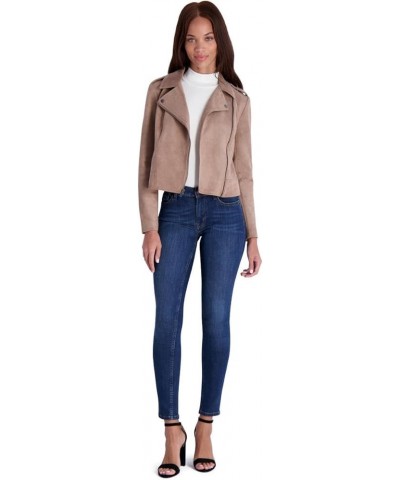 by Steve Madden Women’s Asymmetric Cropped Moto Jacket Mocha $7.27 Jackets