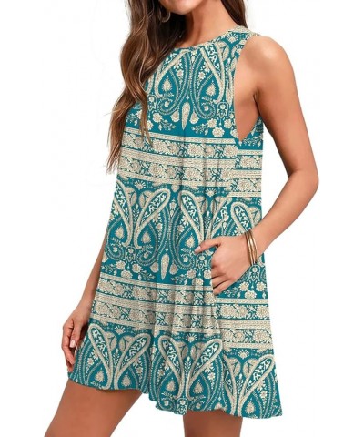 Women Summer Casual Swing T Shirt Dresses Beach Cover up Loose Dress Green Khaki $12.74 Dresses