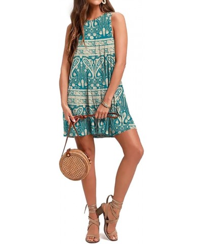 Women Summer Casual Swing T Shirt Dresses Beach Cover up Loose Dress Green Khaki $12.74 Dresses