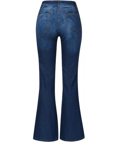 Bell Bottom Jeans for Women 2023 Fashion High Waisted Button Up High Waisted Flare Denim Stretch Classic Pants M02_blue $9.17...