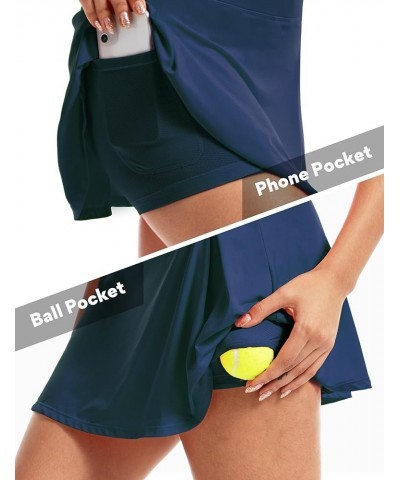 16" Tennis Golf Skorts Skirts for Women 4 Pockets UPF50+ High Waisted Athletic Casual Workout Running Skirt Navy $21.65 Skirts