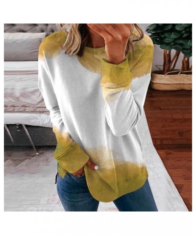 Oversized Sweatshirt for Women Fall Loose Fit Casual Crew Neck Long Sleeve Comfy Versatile Pullover Tops E01 Khaki $4.79 Shirts