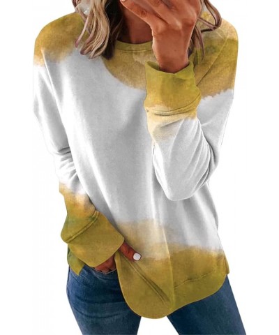 Oversized Sweatshirt for Women Fall Loose Fit Casual Crew Neck Long Sleeve Comfy Versatile Pullover Tops E01 Khaki $4.79 Shirts