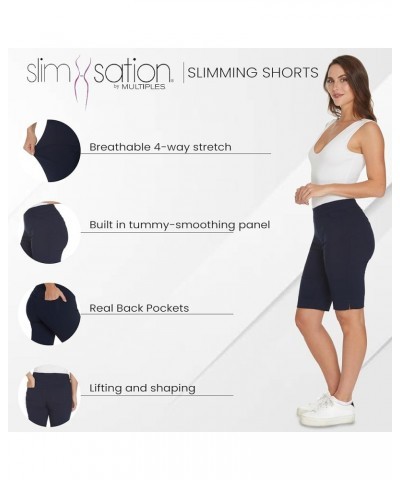 Women's Wide Band Pull-on Solid Walking Short Sky $23.60 Shorts