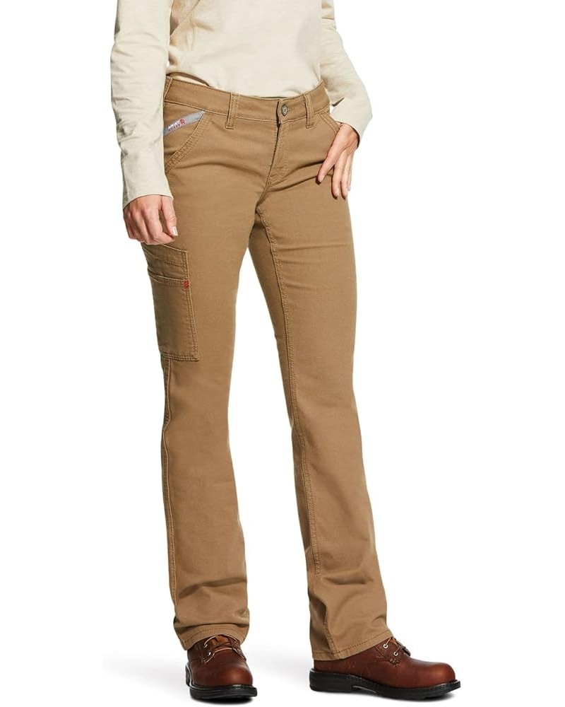 Women's Fr Stretch Duralight Canvas Stackable Straight Leg Pant Field Khaki $51.90 Others