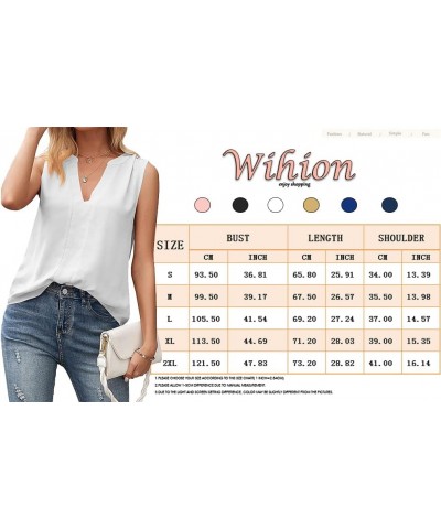 Womens V Neck Tank Tops Summer Casual Tops Blouse Sleeveless Shirts Khaki $9.99 Tanks