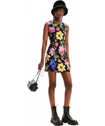 Women's Floral Mini Dress Black $39.03 Dresses