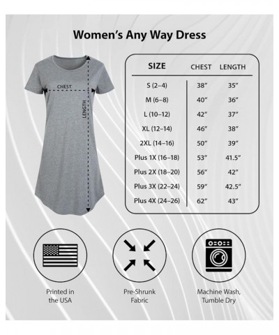 Coffee Heartbeat - Ladies Any Way Dress Heather Charcoal $11.59 Dresses