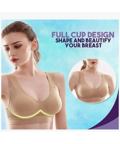 Breathable Cool Lift Up Air Bra, Sport Yoga Wireless Bra for Women Plus Size, Wireless Cool Comfort Breathable Bra 3pcs-b $7....