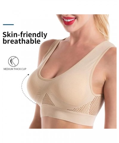 Breathable Cool Lift Up Air Bra, Sport Yoga Wireless Bra for Women Plus Size, Wireless Cool Comfort Breathable Bra 3pcs-b $7....