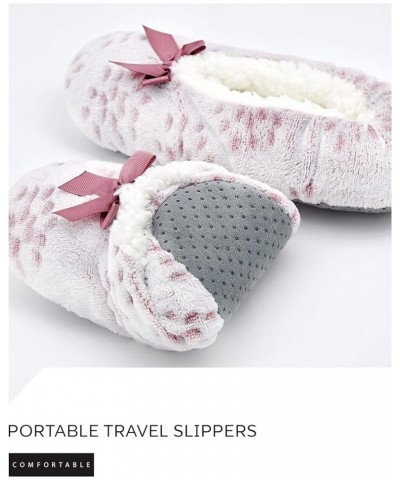 Womens Cozy&Warm Slipper Socks with Grippers -Fuzzy Fleece House Slippers with Non Slip Bottoms Wine Rose $9.17 Socks