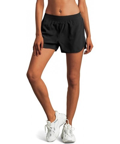 Womens High Waisted Running Shorts with Liner Athletic Sports Shorts with Phone Pockets Double Layer Black- Triangle Lining W...