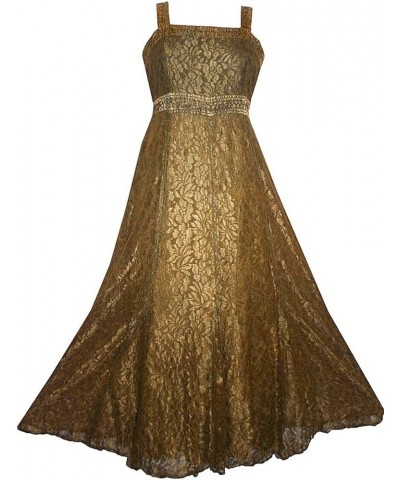 Women's Lace Wedding Evening Vintage Sleeveless Dress Olive Green $26.93 Others