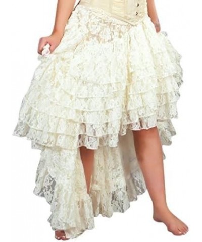 Women's Amelia Steampunk Skirt (M/L, Cream Lace) $42.76 Skirts