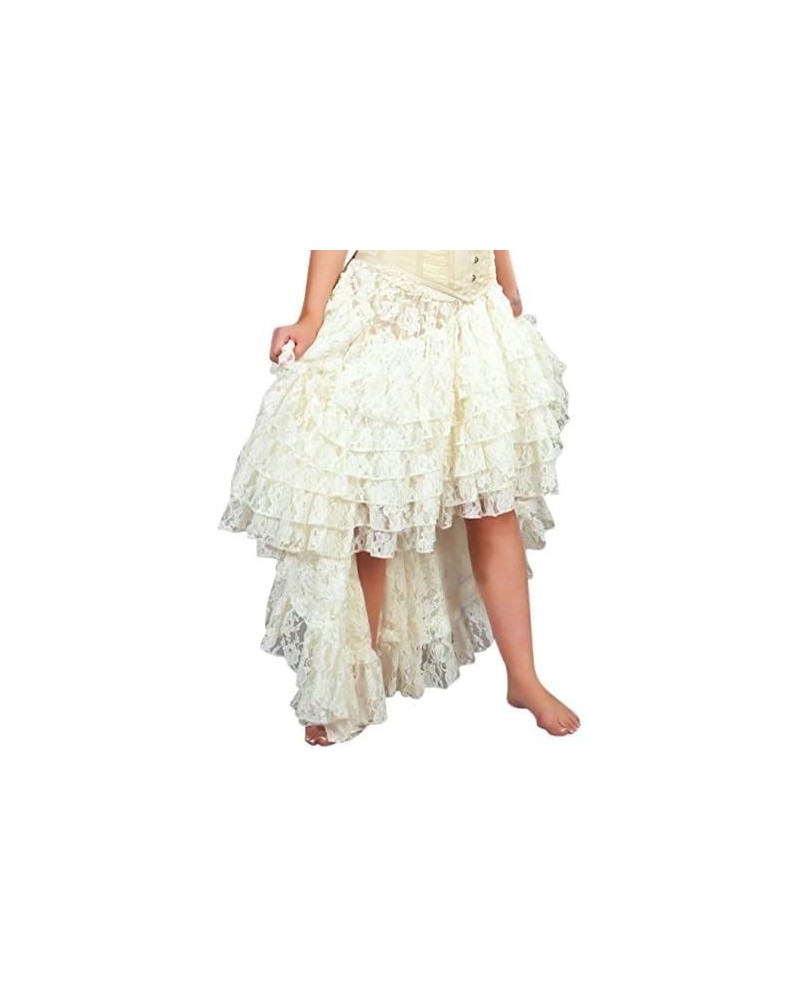 Women's Amelia Steampunk Skirt (M/L, Cream Lace) $42.76 Skirts