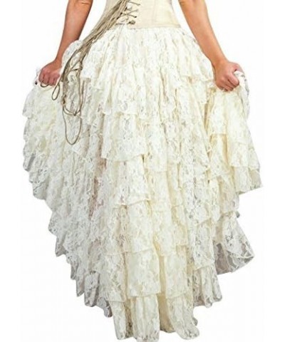 Women's Amelia Steampunk Skirt (M/L, Cream Lace) $42.76 Skirts