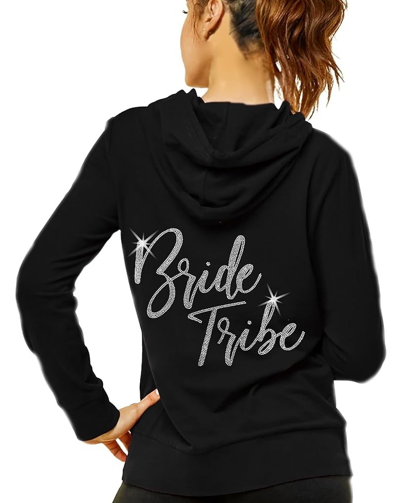 Bride to Be Bridal Shower Spa Day Jacket - Wifey Rose Gold Bride Zip Hoodie - Bridal Party Hoodies Bride Tribe - Rhinestone (...