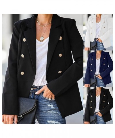 Blazers for Women Plus Size Double Breasted Jackets Draped Open Front Cardigans Business Casual Office Outerwear Navy $9.71 B...