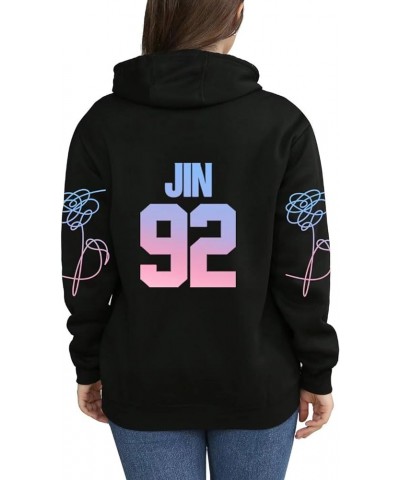 Kpop Jungkook Suga Jimin V Rap Jhope Jin Hoodie Sweatshirts Love Yourself Hoodies Sweater Merch Merchandise Black 01 Jin 92 $...