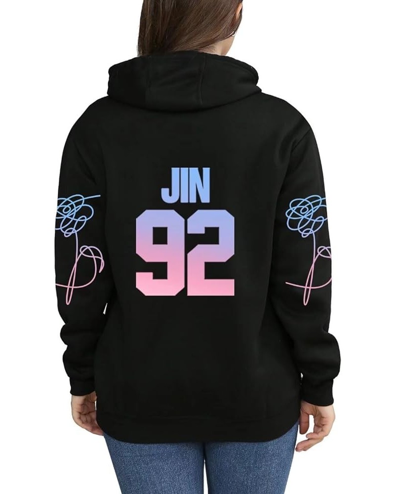 Kpop Jungkook Suga Jimin V Rap Jhope Jin Hoodie Sweatshirts Love Yourself Hoodies Sweater Merch Merchandise Black 01 Jin 92 $...