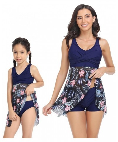 Family Matching Swimsuit Summer Beach Push Up Bikini Set Hawaii Holiday Monokini Swimwear Girls Navy $14.83 Swimsuits