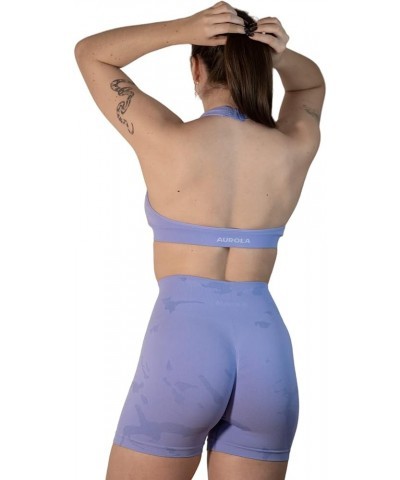 Moon Seamless Halter Backless Sport Bra for Women Adjustable Padded Active Workout Gym Yoga Crop Tank Top Jacaranda $13.20 Li...