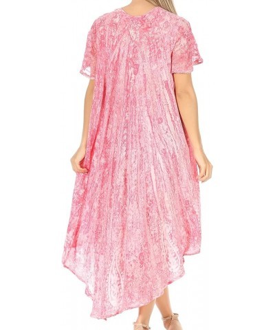 Bree Long Embroidered Cap Sleeve Marbled Dress Orchid $13.99 Dresses