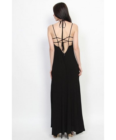 Women's Sleeveless Tiered Maxi Dress Spaghetti Straps Layered Cami Long Dress 68 Black $13.16 Dresses