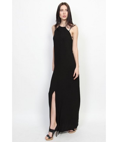 Women's Sleeveless Tiered Maxi Dress Spaghetti Straps Layered Cami Long Dress 68 Black $13.16 Dresses