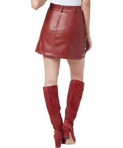 Women's Cara Button Up A-line Mini Skirt Henna - Pleather $23.27 Skirts