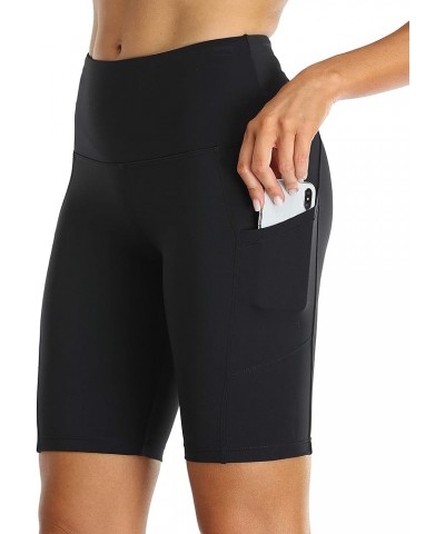 Women's Short Yoga Side Pockets High Waist Workout Running Shorts Black Easy $9.62 Activewear