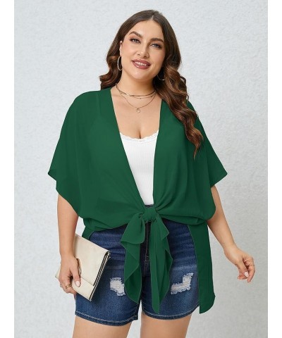 Plus Size Cardigan for Women Draped Open-Front Lightweight Casual Soft Drape Summer Fall Winter Kimonos Cardigans A08-dark Gr...