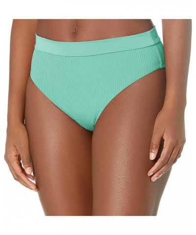 Women's Standard Marlee High Waist Bikini Bottom Swimsuit Seafoam Ibiza Rib $24.21 Swimsuits