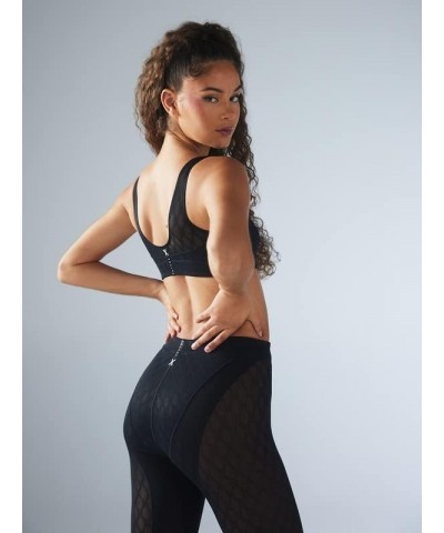 Fenty Womens Peak Performance Low-Impact Mesh Sports Bra Missy Black Caviar $16.74 Lingerie