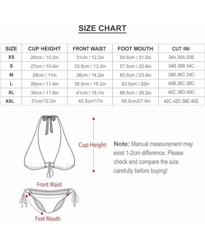 Tie Side Bottom Halter Padded Top Bikini Sets Marble Print Triangle Swimsuit for Women Color3 $11.07 Swimsuits