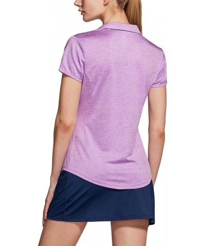 Women's Short Sleeve Casual Golf Shirt, UPF Athletic Stretch Polo Shirts, Quick Dry Moisture Wicking Workout Tops Stretch Dry...