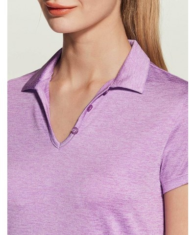 Women's Short Sleeve Casual Golf Shirt, UPF Athletic Stretch Polo Shirts, Quick Dry Moisture Wicking Workout Tops Stretch Dry...