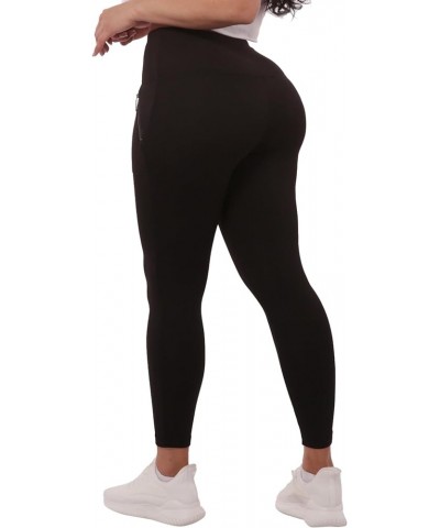 Womens Winter High Waist Fleece Lined Leggings Warm Cozy Tights Yoga Pants Zipperpockets:black $13.08 Leggings