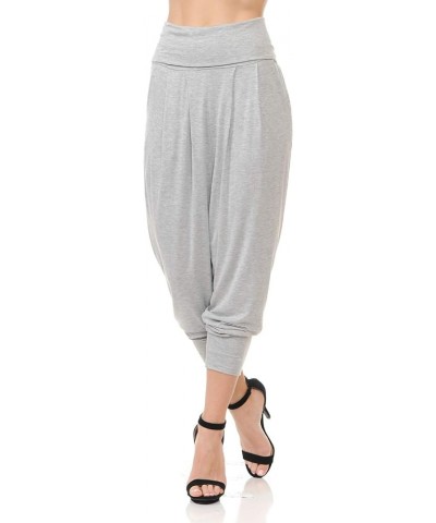 Women's Banded Waist Harem Yoga Lounge Casual Loose Jogger Pants with Pockets Heather Grey $12.00 Activewear