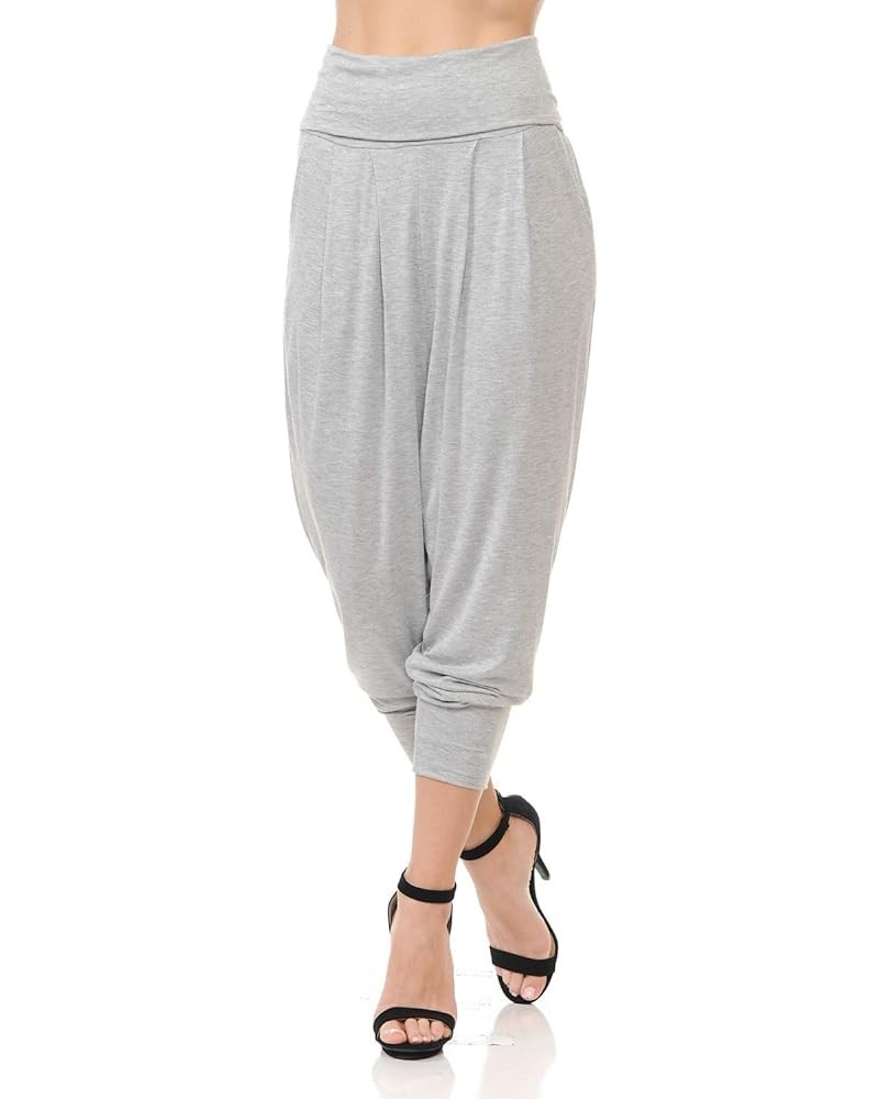 Women's Banded Waist Harem Yoga Lounge Casual Loose Jogger Pants with Pockets Heather Grey $12.00 Activewear