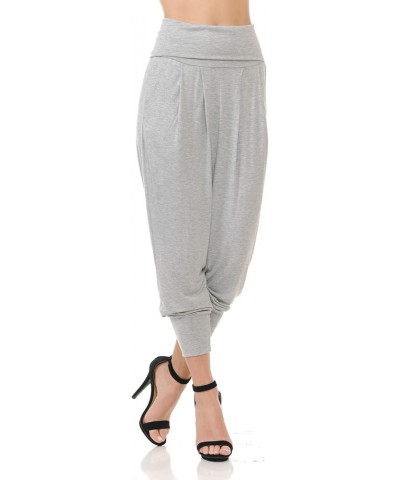 Women's Banded Waist Harem Yoga Lounge Casual Loose Jogger Pants with Pockets Heather Grey $12.00 Activewear