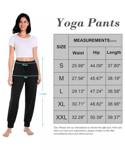 Womens High Waisted Yoga Sweatpants with Pockets Comfy Lightweight Loose Workout Joggers Stretch Ladies Sweat Pants Black1 $1...