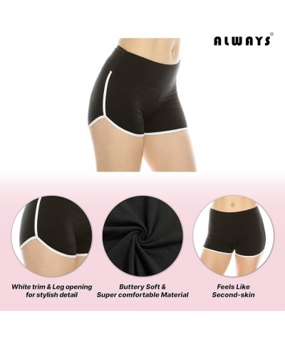 Booty Shorts for Women - High Waisted Super Soft Dolphin Shorts Sbsl166 / Teal White $10.99 Shorts