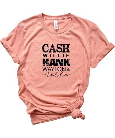 Cash Willie Hank Waylon & Merle - Country Life - Short Sleeve Graphic Tee Sunset_black Ink $11.44 T-Shirts