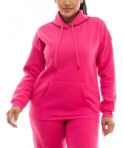 Modified Boyfriend Length Pullover Hoodie, Oversized Fit and Extreme Drop Shoulder Fuchsia Purple $13.56 Hoodies & Sweatshirts