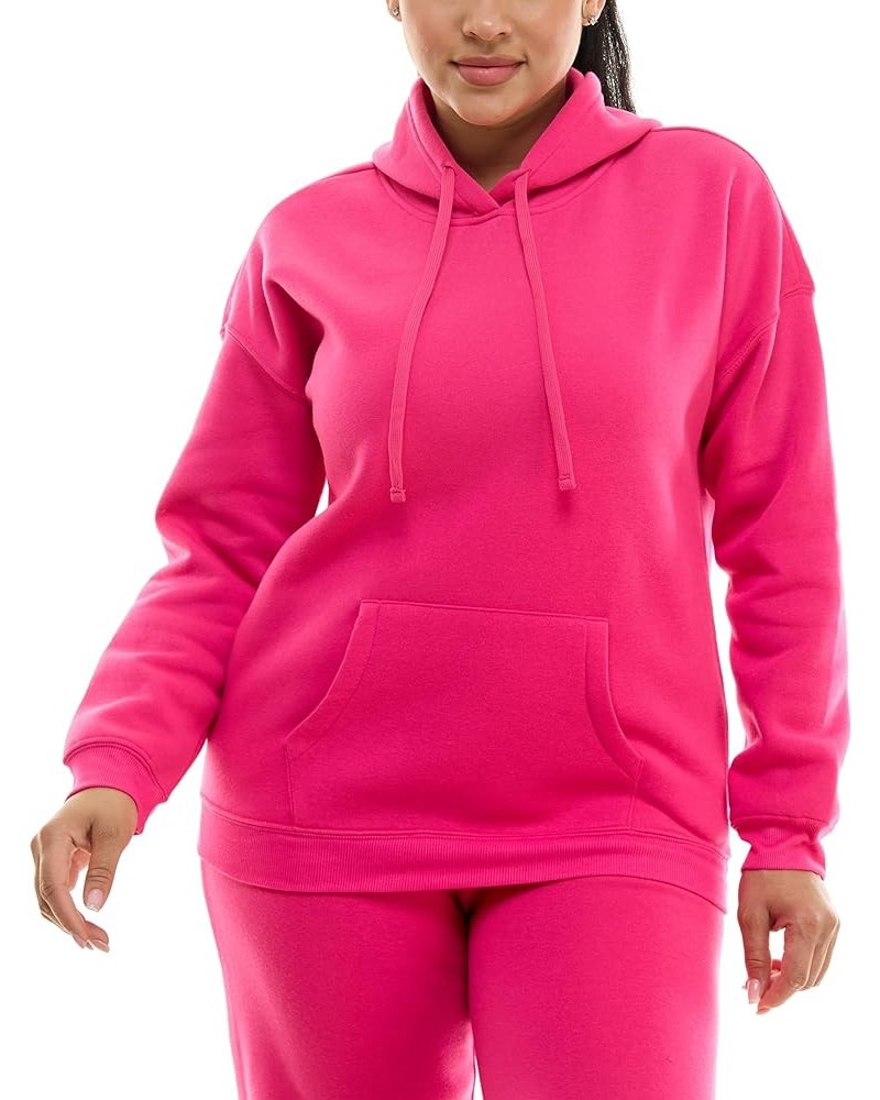 Modified Boyfriend Length Pullover Hoodie, Oversized Fit and Extreme Drop Shoulder Fuchsia Purple $13.56 Hoodies & Sweatshirts