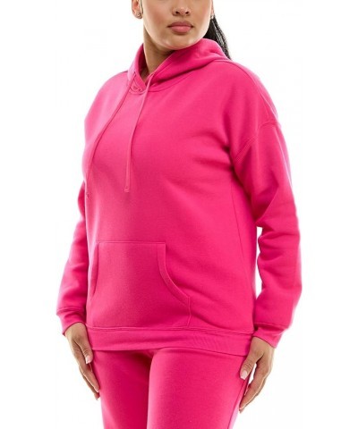 Modified Boyfriend Length Pullover Hoodie, Oversized Fit and Extreme Drop Shoulder Fuchsia Purple $13.56 Hoodies & Sweatshirts