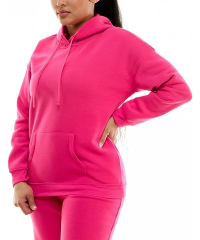 Modified Boyfriend Length Pullover Hoodie, Oversized Fit and Extreme Drop Shoulder Fuchsia Purple $13.56 Hoodies & Sweatshirts