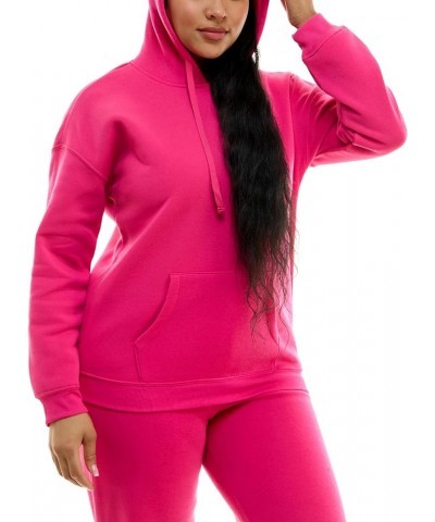 Modified Boyfriend Length Pullover Hoodie, Oversized Fit and Extreme Drop Shoulder Fuchsia Purple $13.56 Hoodies & Sweatshirts