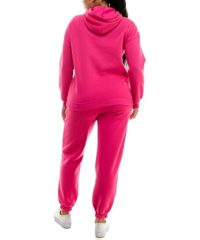 Modified Boyfriend Length Pullover Hoodie, Oversized Fit and Extreme Drop Shoulder Fuchsia Purple $13.56 Hoodies & Sweatshirts